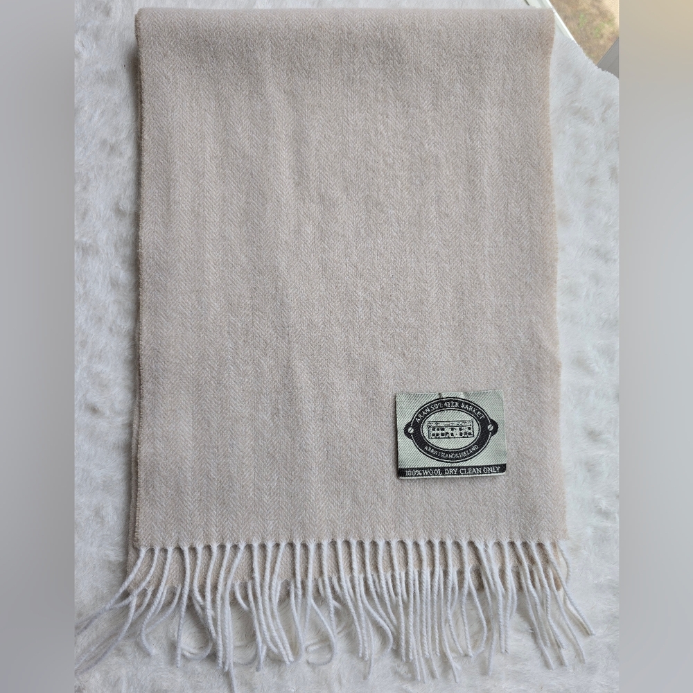 Aran Sweater Market 100% Wool Scarf